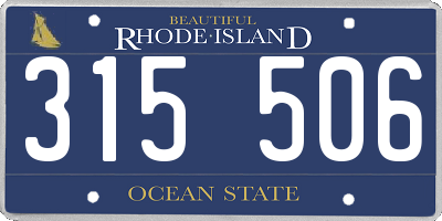 RI license plate 315506