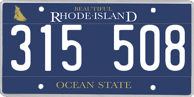 RI license plate 315508