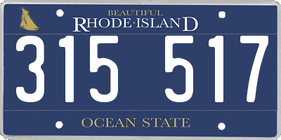 RI license plate 315517