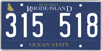 RI license plate 315518