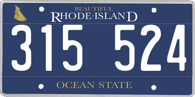 RI license plate 315524