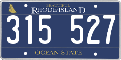 RI license plate 315527