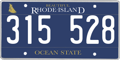 RI license plate 315528