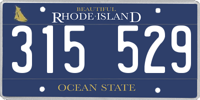 RI license plate 315529