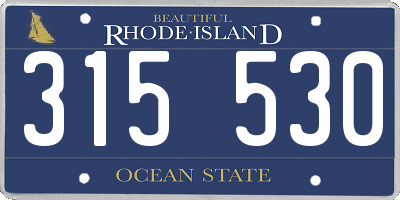 RI license plate 315530