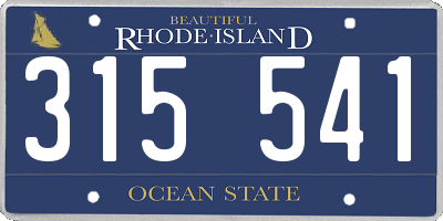 RI license plate 315541