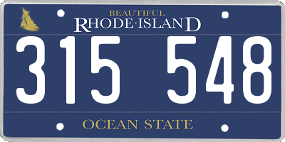 RI license plate 315548