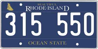 RI license plate 315550