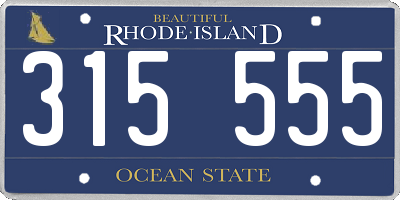 RI license plate 315555