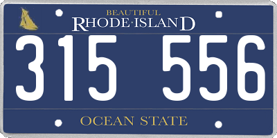 RI license plate 315556