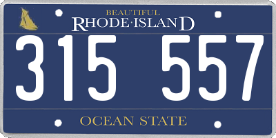 RI license plate 315557