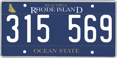 RI license plate 315569