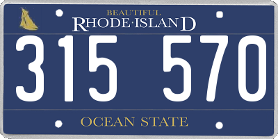 RI license plate 315570