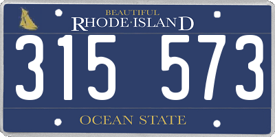 RI license plate 315573