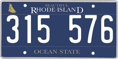 RI license plate 315576
