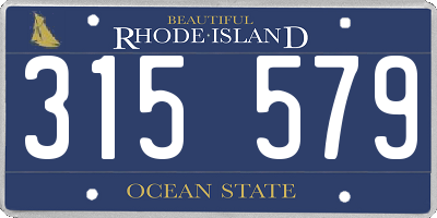 RI license plate 315579