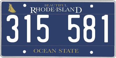 RI license plate 315581