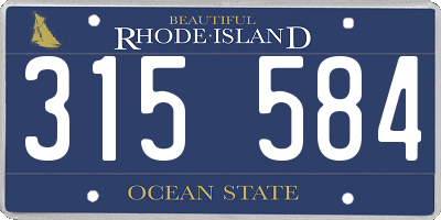 RI license plate 315584