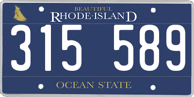 RI license plate 315589