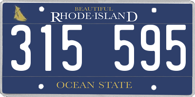 RI license plate 315595