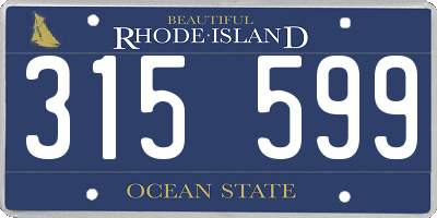 RI license plate 315599