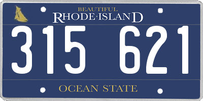 RI license plate 315621