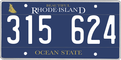 RI license plate 315624