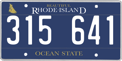 RI license plate 315641