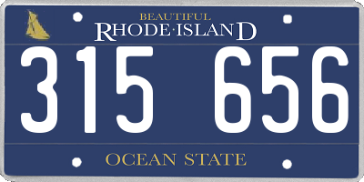 RI license plate 315656