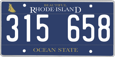 RI license plate 315658