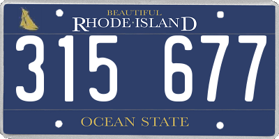 RI license plate 315677