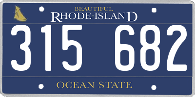 RI license plate 315682