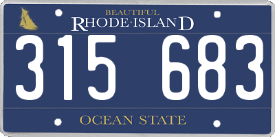 RI license plate 315683