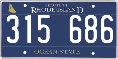 RI license plate 315686