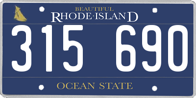 RI license plate 315690