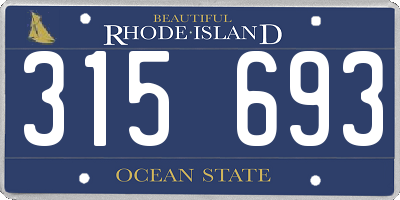 RI license plate 315693