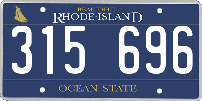 RI license plate 315696