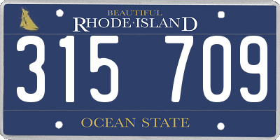 RI license plate 315709