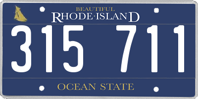 RI license plate 315711