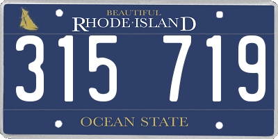 RI license plate 315719