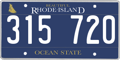 RI license plate 315720