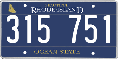 RI license plate 315751