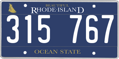 RI license plate 315767