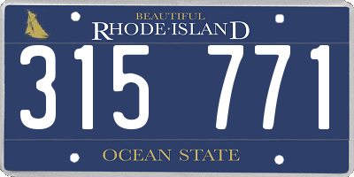 RI license plate 315771
