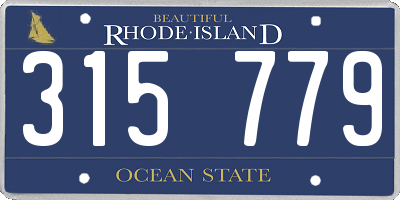 RI license plate 315779