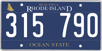 RI license plate 315790
