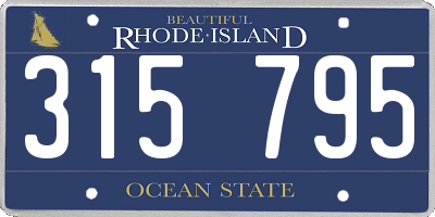 RI license plate 315795