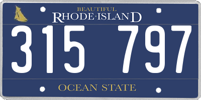 RI license plate 315797