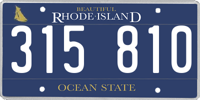 RI license plate 315810