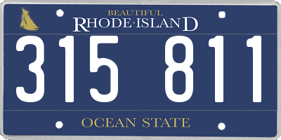 RI license plate 315811